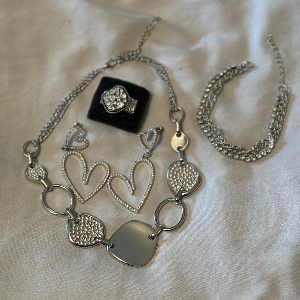 Silver bling 4 piece set